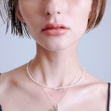 Pistil pearl short necklace_H011