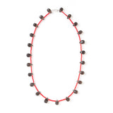 smokey quartz necklace_red_J006-2