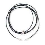 Crossing necklace leather_J017