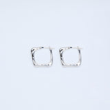Square hoop pierce_H019