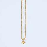 Necklace_heart charm_K24gp_B103