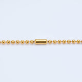 Ball chain necklace_K24gp_B104