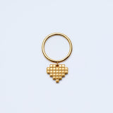 Heart pixel ring_big_K24gp,K18_N104