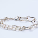 Shape chain bracelet_02 stone chain_D008