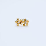 Ring_flower charm_silver/K24gp_F021