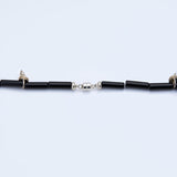 onyx studs necklace_J003
