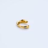 Wavy earcuff stone_k24gp_L132