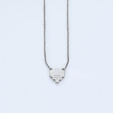 Heart pixel necklace_N001