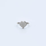 Heart pixel ring plate_N002