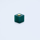 square earing back,green agate_N032