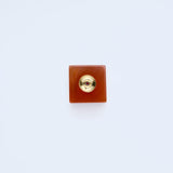 square earing back,carnelian_N035