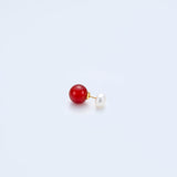 8mm stone earing back,carnelian_N038