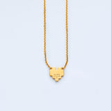 Heart pixel necklace_K24gp,K18_N101