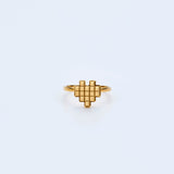 Heart pixel ring plate_K24gp,K18_N102